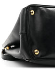 Saffiano Medium Galleria Double Zip Tote Black