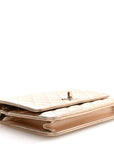Metallic Lambskin Quilted Trendy CC Wallet On Chain WOC Gold