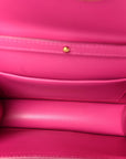 Smooth Calfskin Small Devotion Envelope Top Handle Bag Pink
