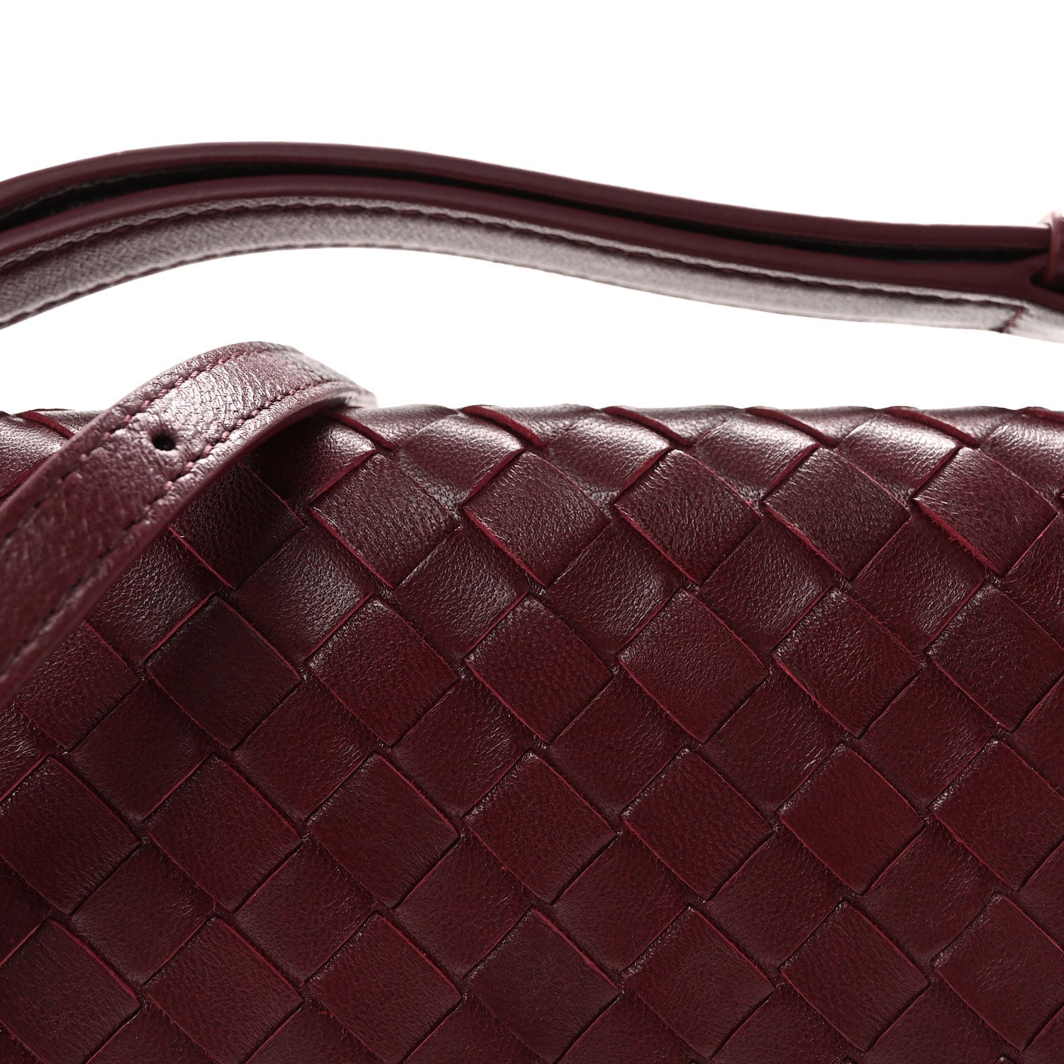 Nappa Intrecciato Knot Lock Top Handle Crossbody Bag Barolo
