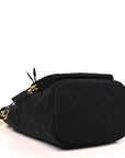 Re-Nylon Saffiano Stitched Duet Bucket Bag Black