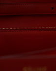 Box Calfskin Medium Classic Box Flap Bag Red