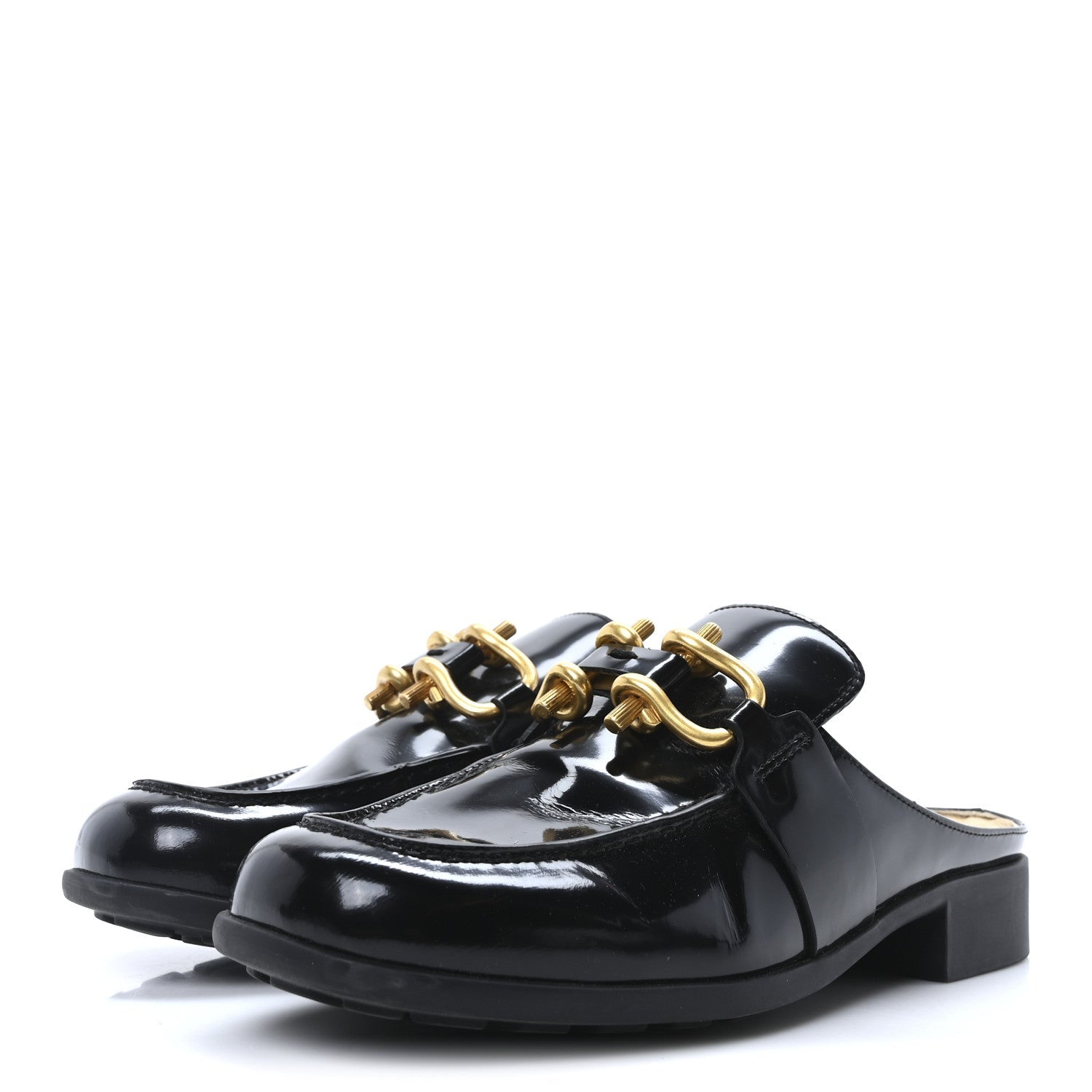 Glossy Calfskin Monsieur Loafers 37 Black