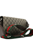 GG Supreme Web Monogram Textured Dollar Calfskin Dionysus Small Shoulder Bag Beige Ebony New Acero
