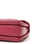 Lambskin Quilted Small Trendy CC Flap Dual Handle Bag Dark Pink