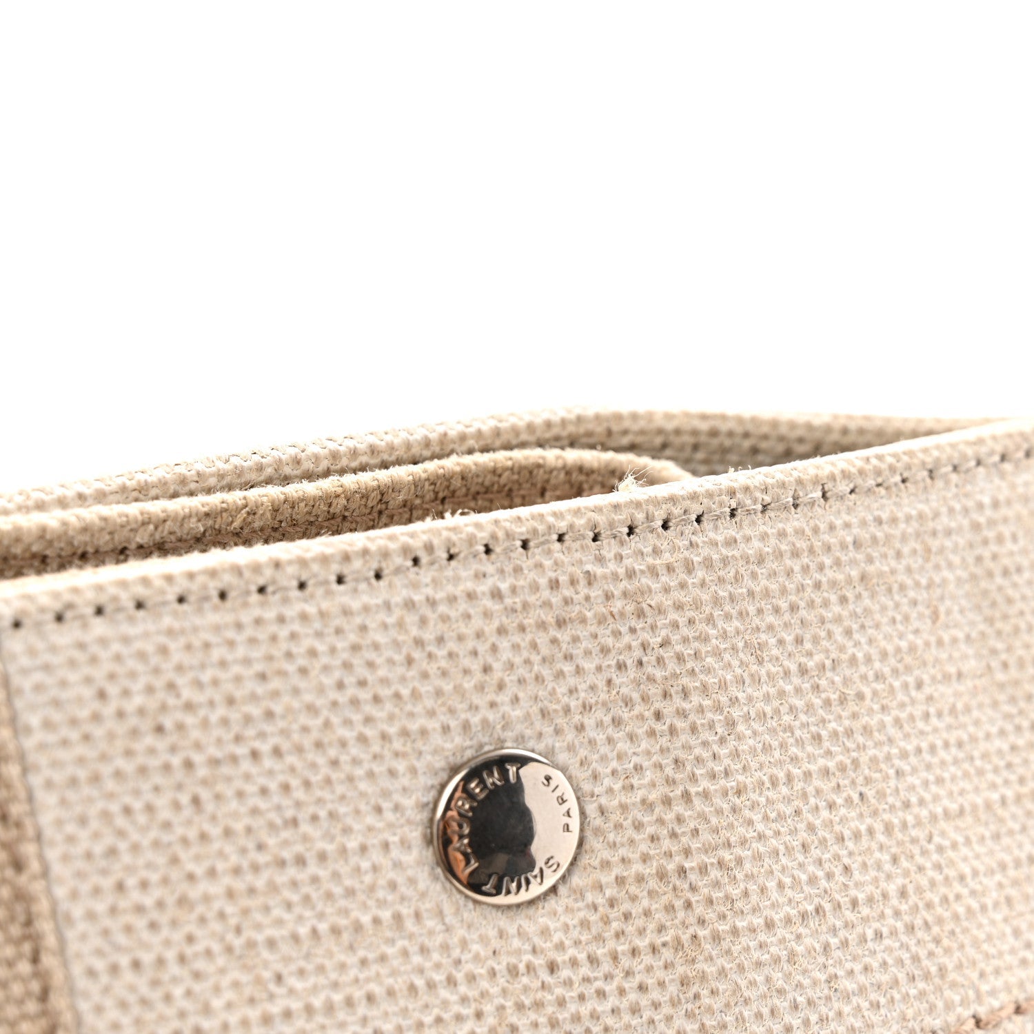 Linen Calfskin Rive Gauche Tote Optic White