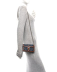 New Denim GG Monogram Dollar Calfskin Enamel Super Mini Dionysus Shoulder Bag Blue Tea Cuir Epilog Electric Blue