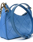 Re-Nylon Saffiano Stitched Mini Re-Edition 1995 Chaine Shoulder Bag Blue