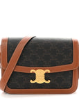 Triomphe Canvas Calfskin Medium Triomphe Bag Tan