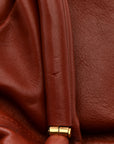 Smooth Butter Calf The Pouch Oversized Clutch Bordeaux