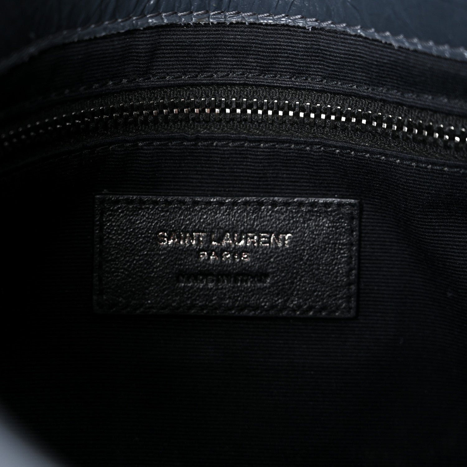 Crinkled Calfskin Matelasse Monogram Niki Chain Wallet Dark Smog