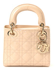 Patent Cannage Mini Lady D1OR Beige