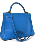 Evercolor Kelly Retourne 32 Bleu Zanzibar