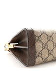 GG Supreme Monogram Web Small Ophidia Chain Shoulder Bag Brown
