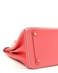 Chevre Mysore Horseshoe Birkin 30  Rose Lipstick Gris Perle