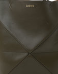 Shiny Calfskin Medium Puzzle Fold Tote Umber