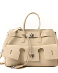 Smooth Calfskin Small Bel Air Carry All Bag Soya