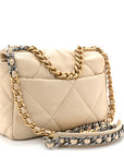 Lambskin Quilted Medium CHNL 19 Flap Light Beige