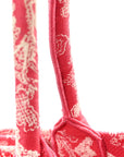 Canvas Embroidered Medium D1ORiviera Toile De Jouy Book Tote Raspberry