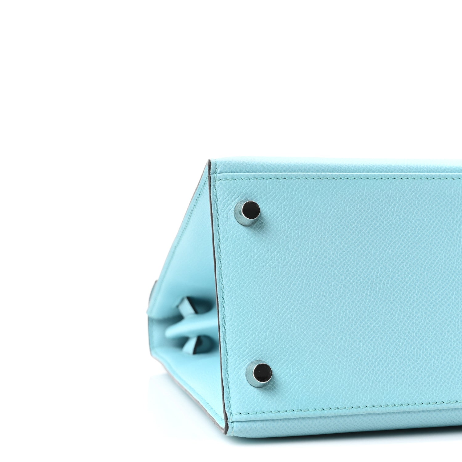 Madame Calfskin Kelly Sellier 25 Bleu Du Nord
