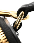 Patent Calfskin Triomphe Mini Vanity Case Black
