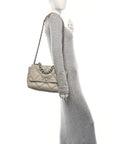 Lambskin Quilted Large CHNL 19 Flap Grey
