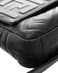 Nappa FF 1974 Embossed Large Baguette Black