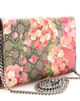 GG Supreme Monogram Blooms Mini Dionysus Chain Wallet Beige Multicolor Dry Rose