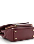 Caviar Quilted Small Business Affinity Flap Burgundy