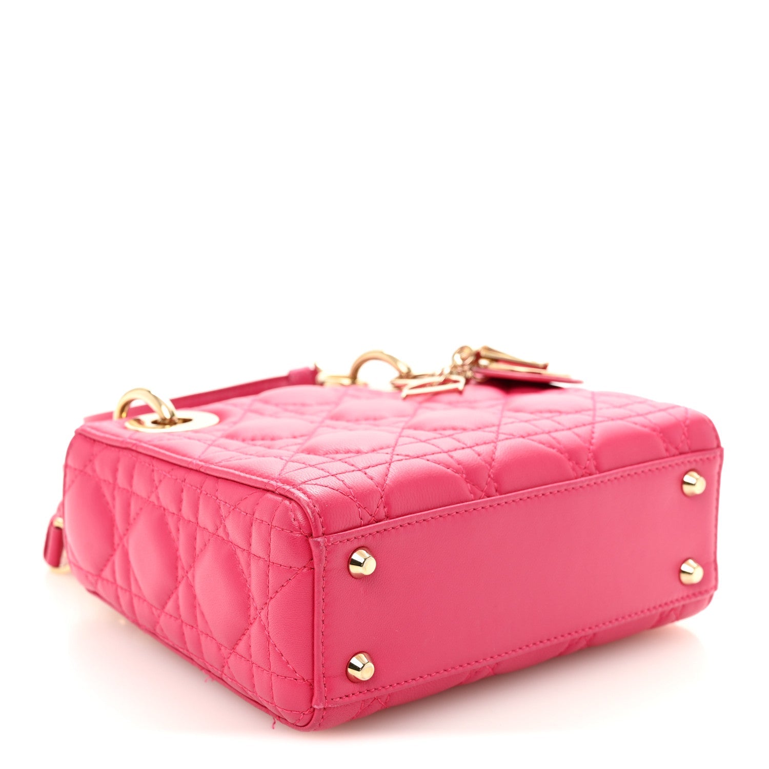 Lambskin Cannage Mini Lady D1OR Pink