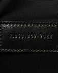 Linen Canvas Rive Gauche Zipped Pouch Black
