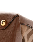 Grainy Calfskin House Check Medium Banner Tote Tan