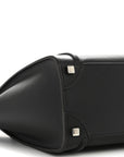 Drummed Calfskin Micro Luggage Black
