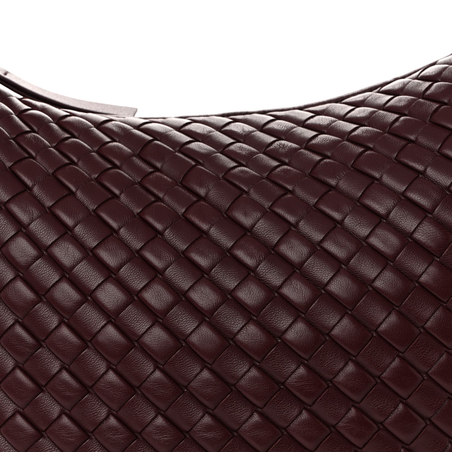 Lambskin Intrecciato Medium Padded Veneta Deep Mahogany