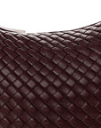 Lambskin Intrecciato Medium Padded Veneta Deep Mahogany