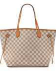Damier Azur Neo Neverfull MM Rose Ballerine