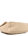 Lambskin Quilted Large CHNL 19 Flap Beige