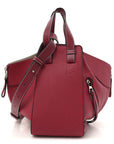 Grained Calfskin Small Hammock Shoulder Bag Raspberry