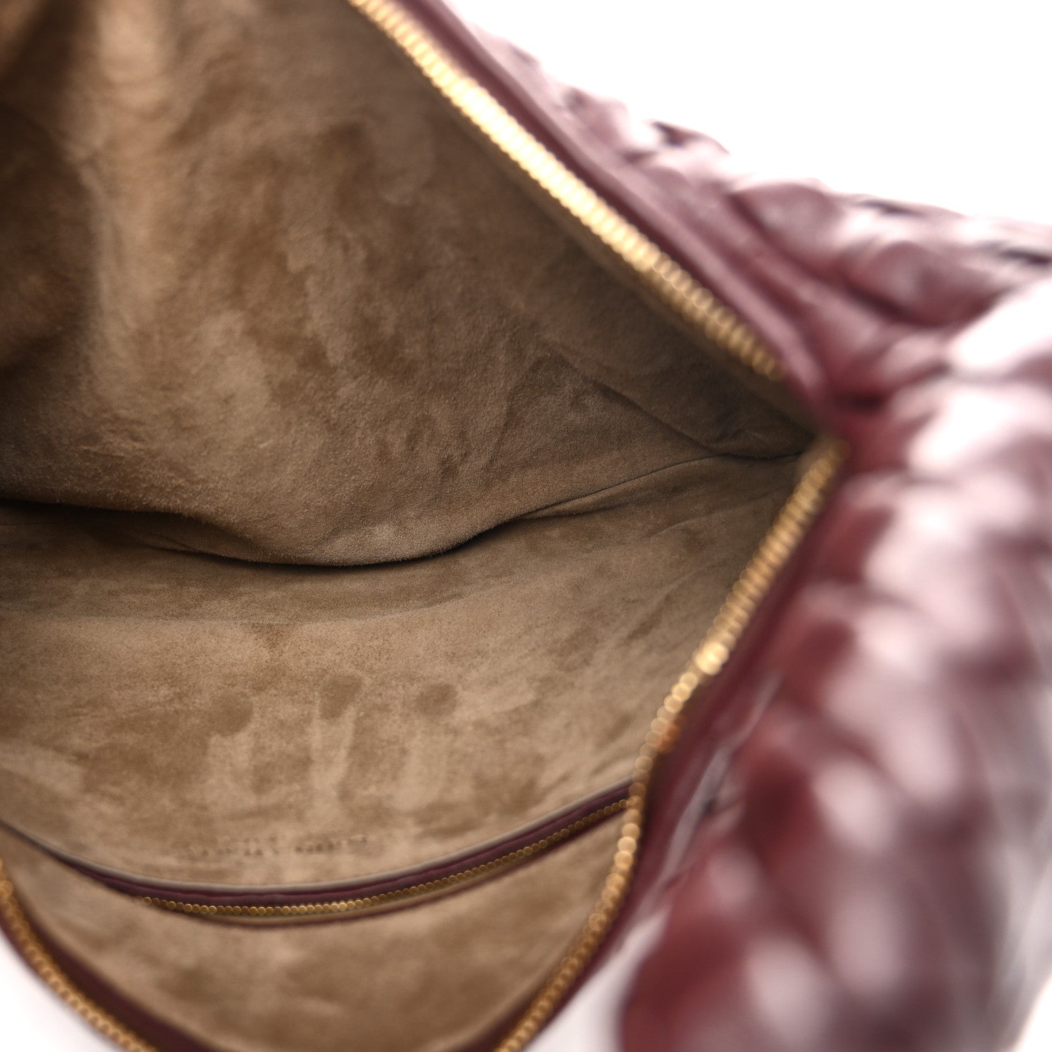 Lambskin Intrecciato Medium Padded Veneta Deep Mahogany