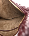 Lambskin Intrecciato Medium Padded Veneta Deep Mahogany
