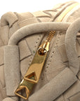 Suede Intrecciato Small Loop Camera Bag Sand