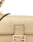 Cuoio Roma Sellerissima Nappa Sintetica Tape Stitch Baguette Platino