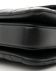 Lambskin Quilted Mini Trendy CC Dual Handle Flap Bag Black