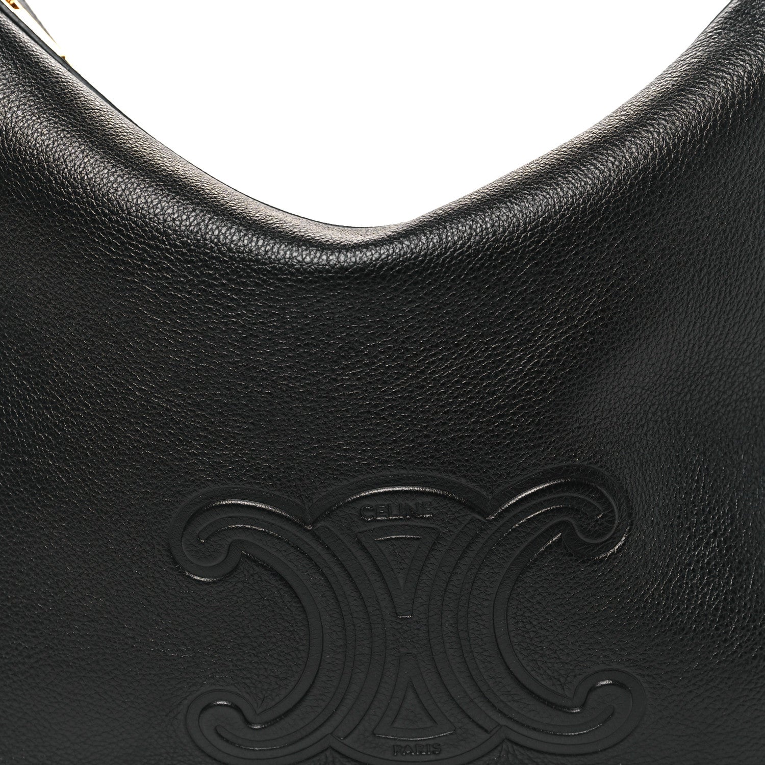 Supple Calfskin Cuir Triomphe Medium Heloise Shoulder Bag Black