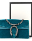 Velvet Super Mini Dionysus Shoulder Bag Pavone Cyan
