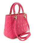 Lambskin Cannage Medium Lady D1OR Pink
