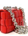 Lambskin Maxi Intreccio Padded Chain Cassette Crossbody Bag Nail Polish