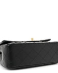 Lambskin Quilted Mini Rectangular Flap Black