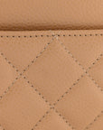 Caviar Quilted Wallet On Chain WOC Beige