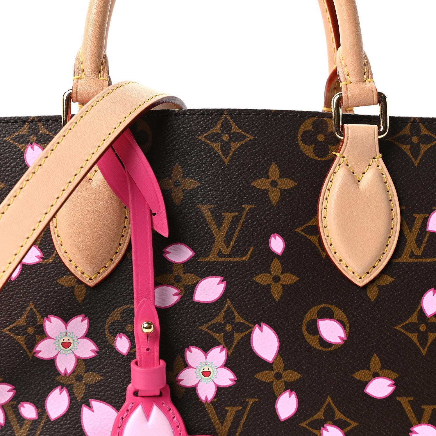 LV X TM Monogram Cherry Blossom Onthego PM Sakura Brown